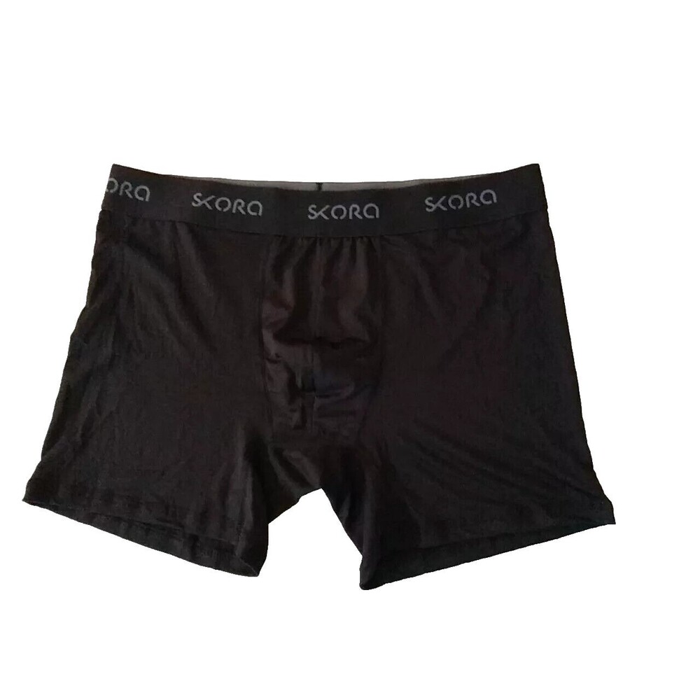 SKORA Men's Run Real Performance Boxer Brief Underwear Black Large NWOT